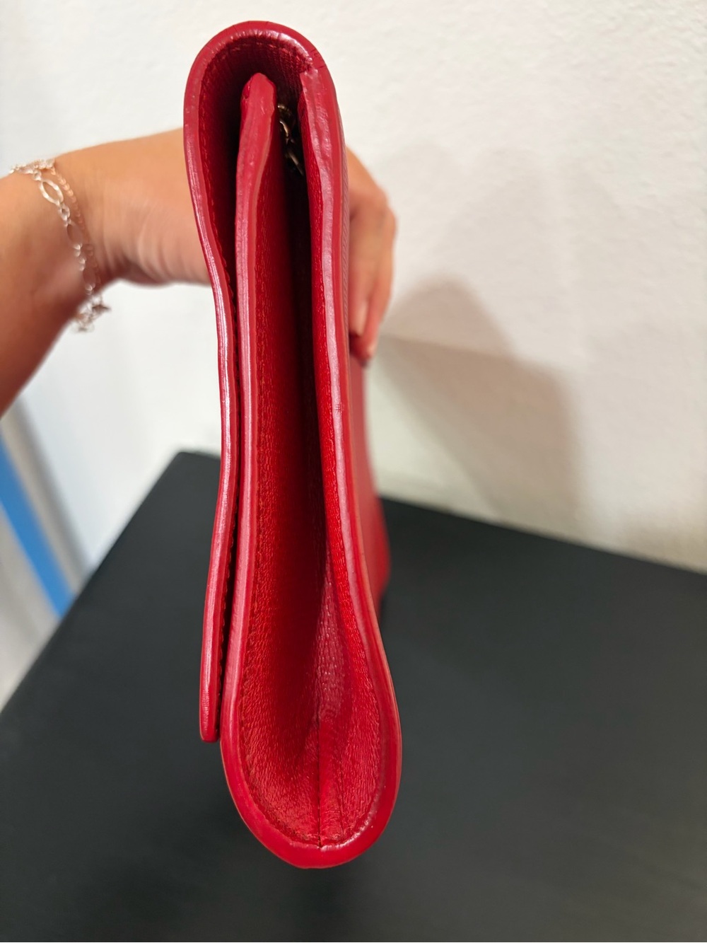 Yves Saint Laurent Leather Clutch in Red - Picture 5 of 15